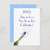 Champagne knallen kaart (Voorkant / Achterkant)