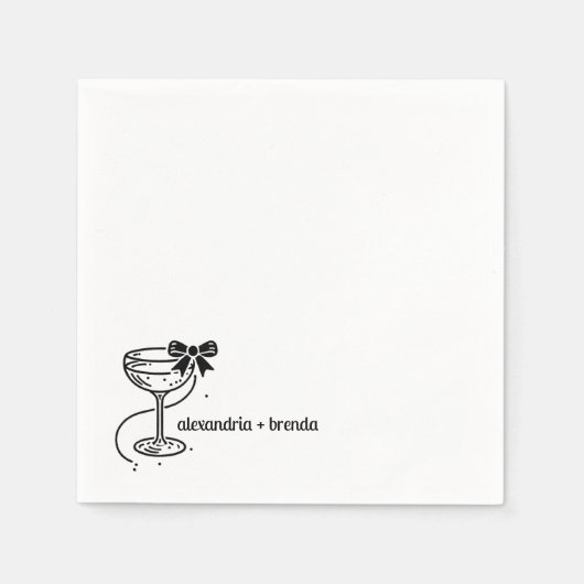 Champagne kom servet (Voorkant)