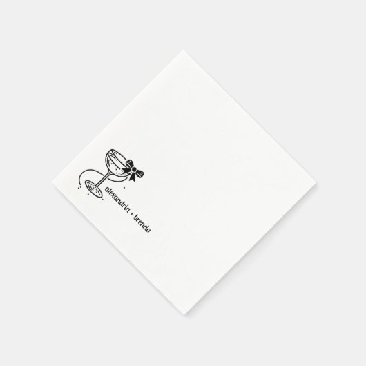 Champagne kom servet (Hoek)