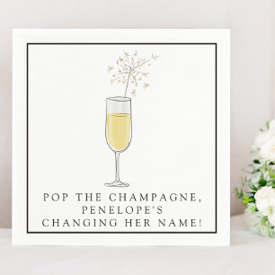 Champagne Kopen Custom Shower & Bachelorette Servet