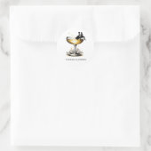 Champagne Koppel Ronde Sticker (Tas)