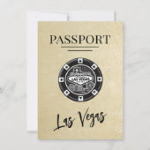 Champagne Las Vegas Passport Bewaar de datum Save The Date (Voorkant)