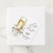 Champagne Laten we proosten Winter Neutraal Bedankjes Labels (In situ)