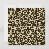 Champagne Leopard Birthday Party Kaart (Achterkant)