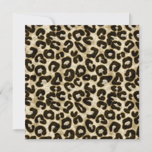 Champagne Leopard Birthday Party Kaart (Achterkant)
