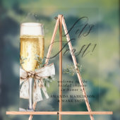 Champagne Let's Toast Winter Bridal Shower Welcome Acryl Bord (Neutraal)
