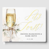 Champagne Let's Toast Winter Engagement Gastenboek (Voorkant)