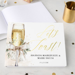Champagne Let's Toast Winter Engagement Gastenboek