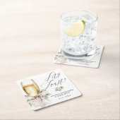 Champagne Let's Toast Winter Engagement Kartonnen Onderzetters (Insitu)