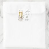 Champagne Let's Toast Winter Engagement Vierkante Sticker (Tas)