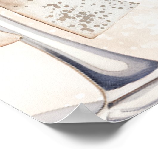 Champagne Let's Toast Winter Engagement Welcome Poster (Hoek)