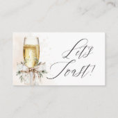 Champagne Let's Toast Winter Generic Informatiekaartje (Achterkant)