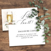 Champagne Let's Toast Winter Generic Informatiekaartje