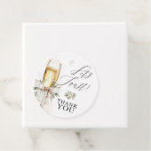 Champagne Let's Toast Winter Neutral Thank you Bedankjes Labels (In situ)