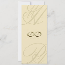 Champagne Liefde Infinity Hand gesp Logo bruiloft Kaart
