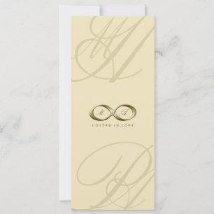 Champagne Liefde Infinity Hand gesp Logo bruiloft Kaart