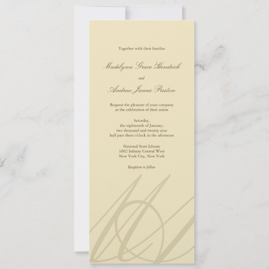 Champagne Liefde Infinity Hand gesp Symbool Bruilo Kaart (Achterkant)