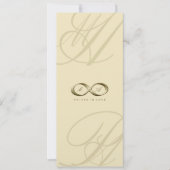 Champagne Liefde Infinity Hand gesp Symbool Bruilo Kaart (Voorkant)