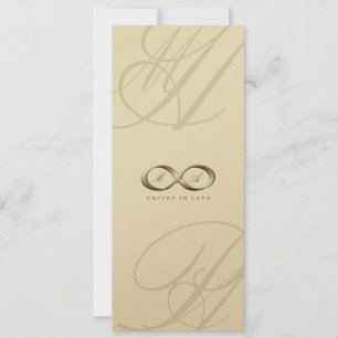 Champagne Liefde Infinity Hand gesp Symbool Bruilo Kaart