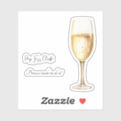 Champagne Liefhebber Sticker met Grappige Phrases (Vel)