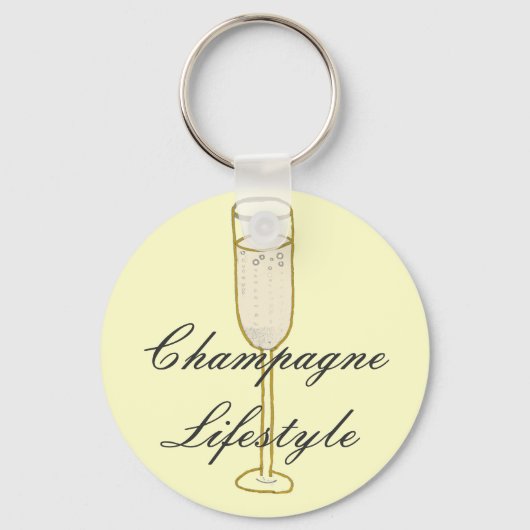 Champagne Lifestyle Sleutelhanger (Voorkant)