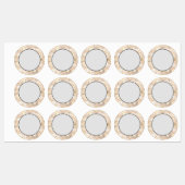Champagne Light Brown Small Square Decoratief Labels (Vel)