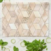Champagne Light Brown Small Square Decoratief Theedoek (Gevouwen)