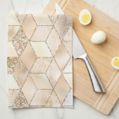 Champagne Light Brown Small Square Decoratief Theedoek (Quarter Fold)