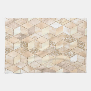 Champagne Light Brown Small Square Decoratief Theedoek
