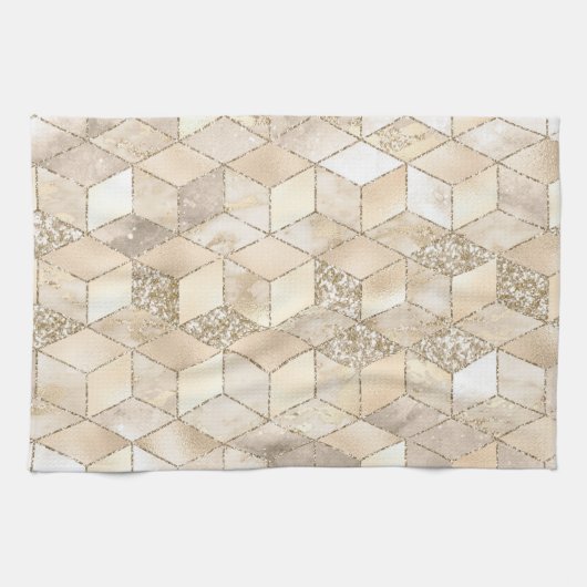 Champagne Light Brown Small Square Decoratief Theedoek (Horizontaal)