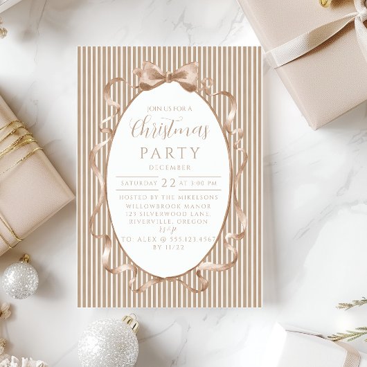 Champagne Lint Kerstmis Kaart