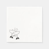 Champagne linten servet (Voorkant)