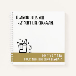 Champagne Lover's Gold Color-laptop Notitieboek