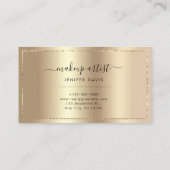 Champagne Luxe Gold Folie Monogram Elegant Visitekaartje (Achterkant)