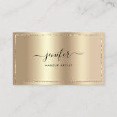 Champagne Luxe Gold Folie Monogram Elegant Visitekaartje (Voorkant)