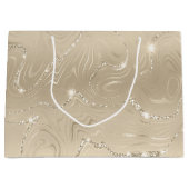 Champagne Luxury Background Beige Glitter Groot Cadeauzakje (Voorkant)