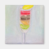 "Champagne Macarons" Magneet (Voorkant)