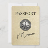 Champagne Marokko Paspoort Bewaar de datum Save The Date (Voorkant)