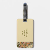 Champagne Meisje Alphonse Mucha Bagage Label (Achterkant verticaal)