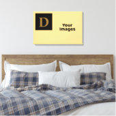 Champagne met Gold Family Initiaal Photo Display Canvas Afdruk (Insitu (Slaapkamer))