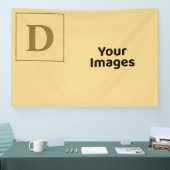 Champagne met Gold Family Initiaal Photo Display Spandoek (Beurs)