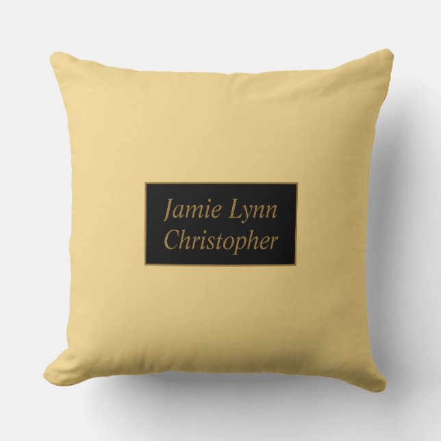 Champagne met Gold Names Sierkussen (Voorkant)
