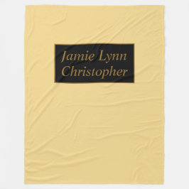 Champagne met gouden paren fleece deken