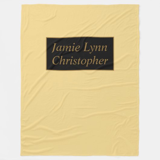 Champagne met gouden paren fleece deken (Voorkant)