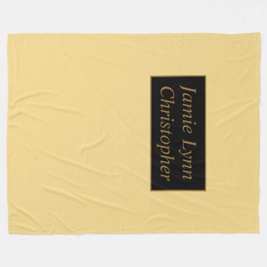 Champagne met gouden paren fleece deken (Voorkant (Horizontaal))