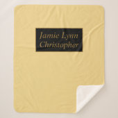 Champagne met gouden paren sherpa deken (Voorkant)