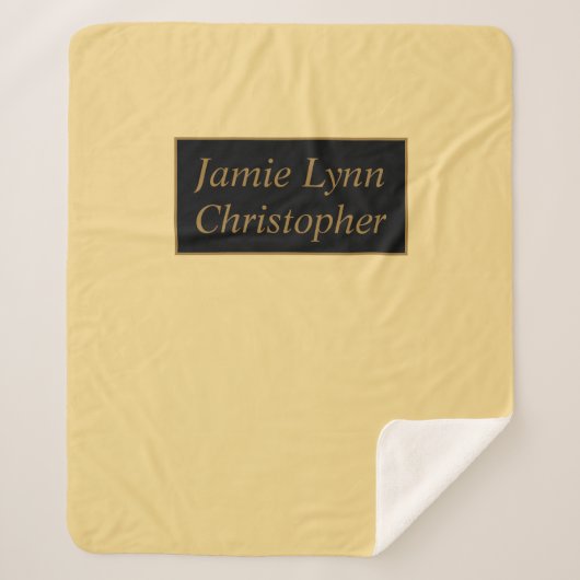 Champagne met gouden paren sherpa deken (Voorkant)