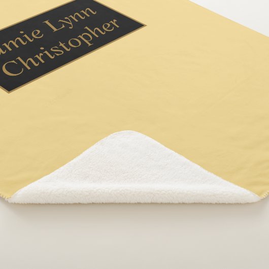 Champagne met gouden paren sherpa deken (3/4)