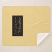 Champagne met gouden paren sherpa deken (Voorkant (horizontaal))