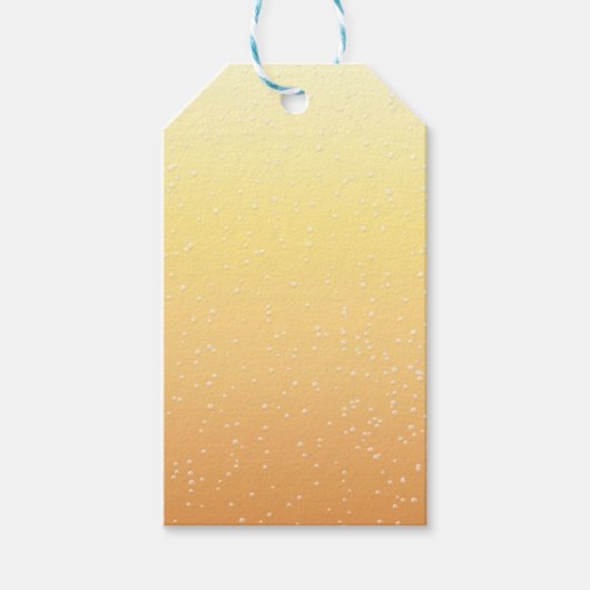 Champagne met kleine belletjes cadeaulabel (Voorkant)